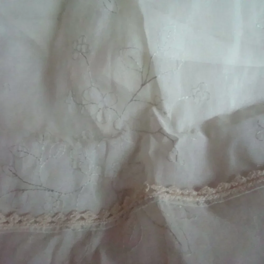 NWOT SET OF 2 SHEER CURTAIN PANELS W/NEEDLE EMBROIDERY